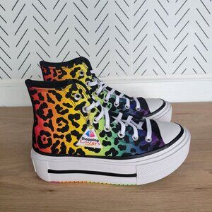 ⭐Converse Chuck Taylor All Star Platform Pride Sz 4.5 Mens Shoes Leopard A15782C